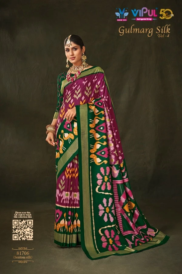 Vipul Gulmarg Silk Vol 4 Beautiful Silk Wholesale Silk Sarees Catalog — Wholesale Sarees, MPA wholesale from Surat — view 8